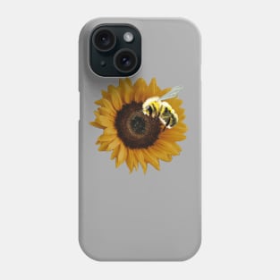 Save the Bees - realism sunflower and bee Phone Case