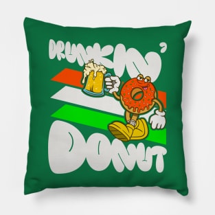 Irish Pub Donut and Beer Funny Pillow
