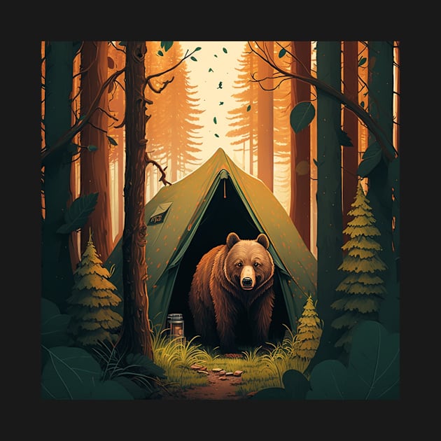 Camping with Bear, Adventure in the Forest by by dukito