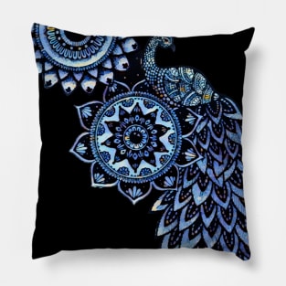 Psychedelic Peacock Design Pillow