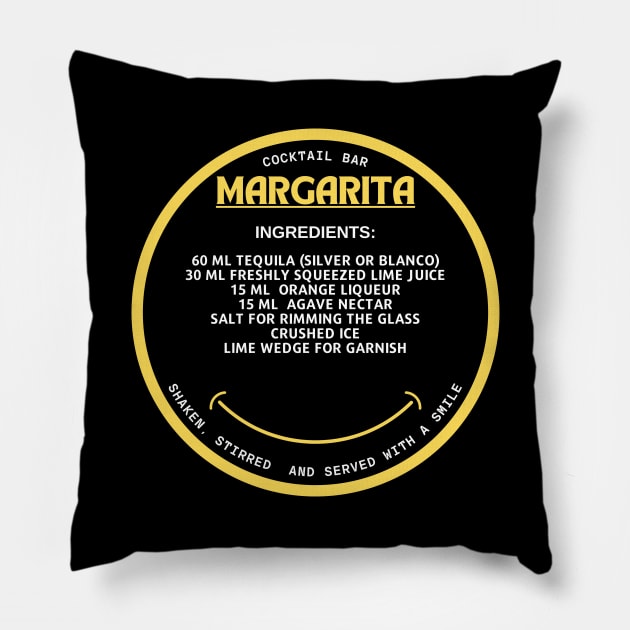 Cocktail Bar, margarita Pillow by Mixing  Dreams