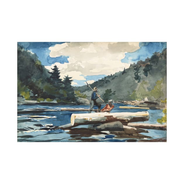 Hudson River, Logging by Winslow Homer by Classic Art Stall