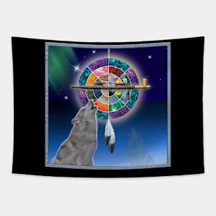 Wolf Gemstones Tapestry