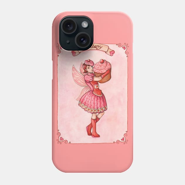 Strawberry - Cupcake Fairy Collection Phone Case by MandasMysteries