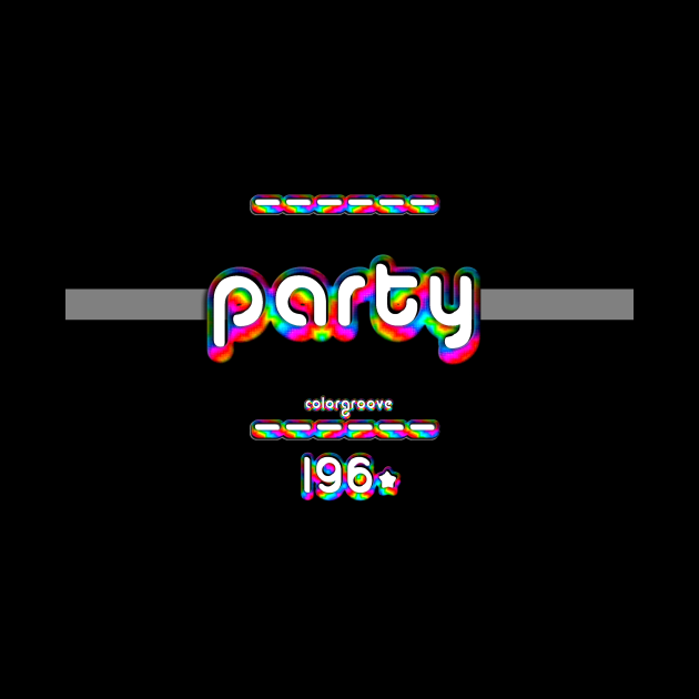 Party 1960 ColorGroove Retro-Rainbow-Tube nostalgia (wf) by Blackout Design