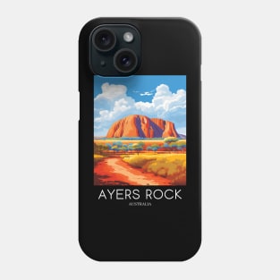 A Pop Art Travel Print of Uluru / Ayers Rock - Australia Phone Case