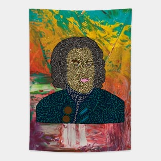 Bach Portrait - Abstract Background Tapestry