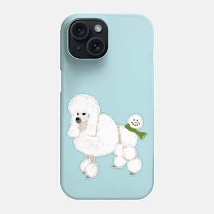 Poodle with a Snowman Tail Phone Case