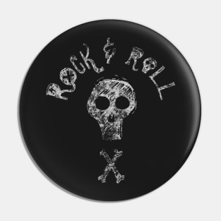 Rock & Roll Skull & Crossbones Light Pin