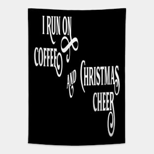 I Run On Coffee And Christmas Cheer Tapestry