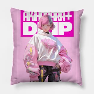 AKIBA DRIP - ⬜💗⬜ K-POP IDOL - ASIAN ANIME GIRL ⬜💗⬜ OVERSIZED HOODIE I ⬜💗⬜ Pillow