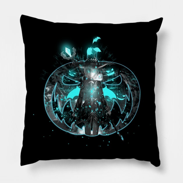 Witch Pumpkin Halloween Neon Pillow by stingi