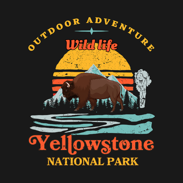 Bison Yellowstone National Park Adventure Wild Life by alexanderahmeddm