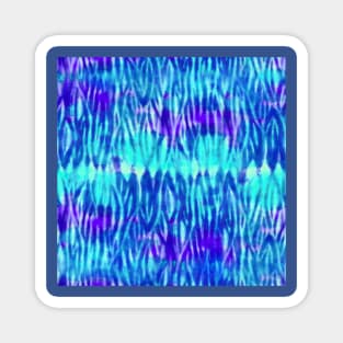 Bright Blue and Acqua Shibori Magnet