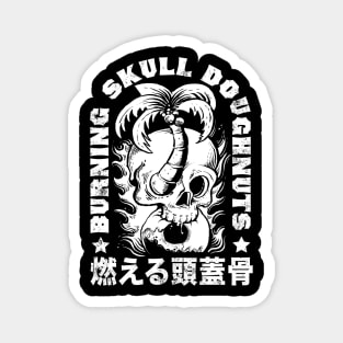 Flaming Skull Donut Shop Magnet