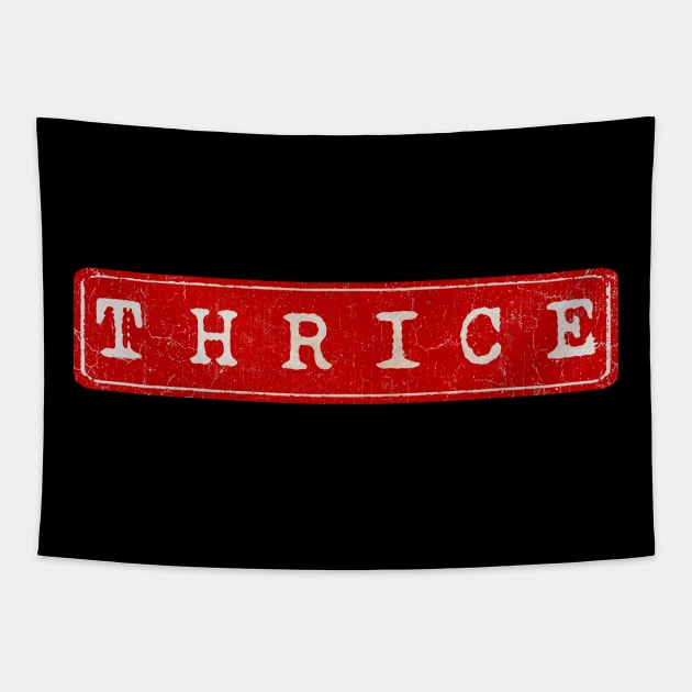 vintage retro plate Thrice Tapestry by GXg.Smx