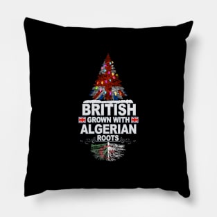 British Grown With Algerian Roots - Gift for Algerian With Roots From Algeria Pillow