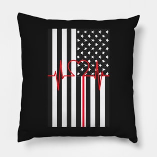 Heartbeat Emergency Rescue EMS and EMT Gifts Pillow