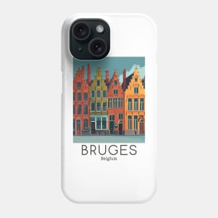 A Vintage Travel Illustration of Bruges - Belgium Phone Case