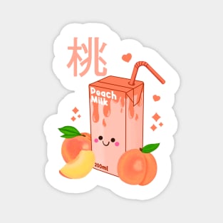 Kawaii Peach Milk Magnet