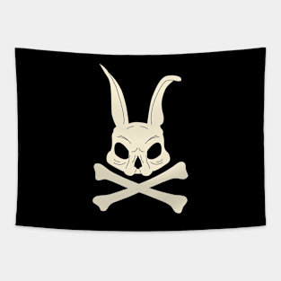 Funny Bunny Skull Crossbones Egg Hunt Easter Day Tapestry