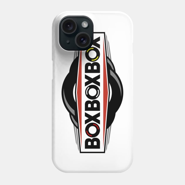 Box Box Box Formula 1 Tyre Choice Compound Design Phone Case by DavidSpeedDesign