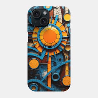 Abstract  in Teal and Orange Phone Case