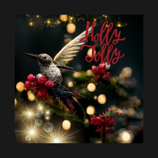 Holly Jolly - Christmas Hummingbird T-Shirt