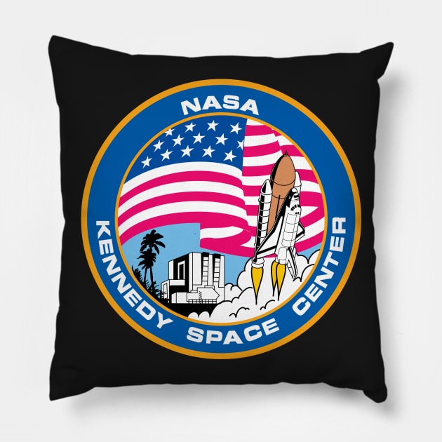 NASA - Kennedy Space Center Logo Pillow by supertwistedgaming