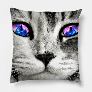 Galaxy Cat Eyes Pillow