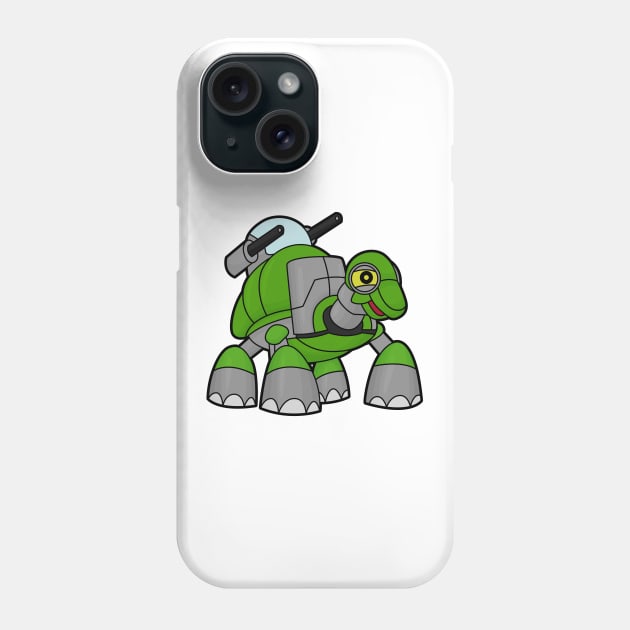 Turtle as Robot with Cannons Phone Case by Markus Schnabel