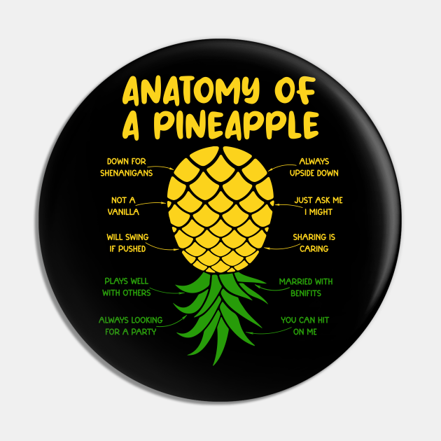 Anatomy Of A Pineapple Funny Upside Down Swinger Pineapple Upside
