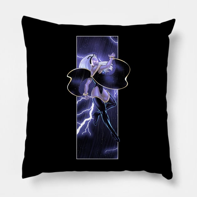 Storm (Ororo Munroe) Pillow by andresob