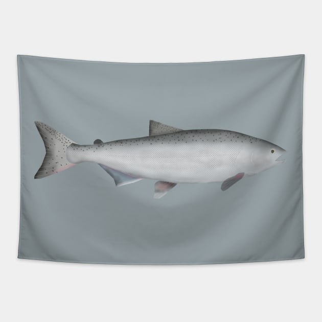 Chinook Salmon - Ocean Phase Tapestry by FishFolkArt