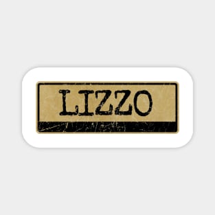 Aliska text black retro - Lizzo Magnet