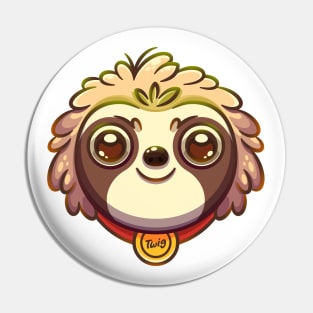 Cute Sloth Cartoon Pin