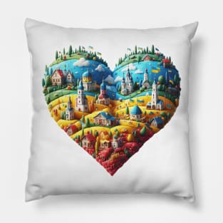 Ukraine in my Heart Pillow