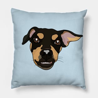 Dobermann Face Pillow