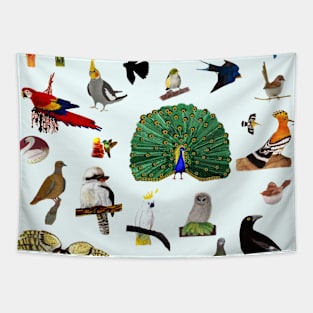 Bird Collage Tapestry