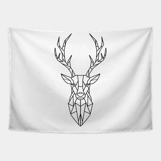 Deer White Tapestry by BaderAbuAlsoud