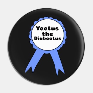 Yeetus the Diabeetus Ribbon - Blue Pin