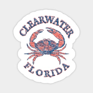 Clearwater, Florida, with Stone Crab on Wind Rose (Two-Sided) Magnet