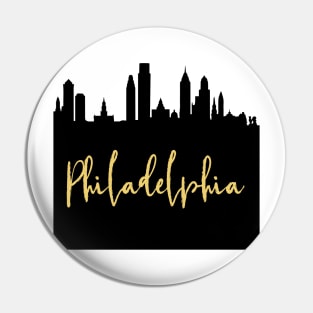 PHILADELPHIA PENNSYLVANIA DESIGNER SILHOUETTE SKYLINE ART Pin