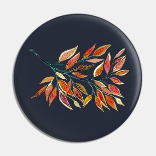 Golden fire leaves Pin