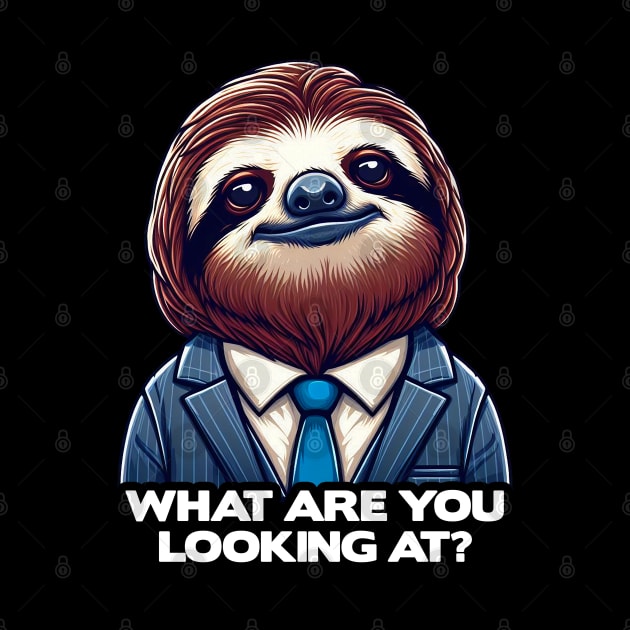 What Are You Looking At meme Sloth by Plushism