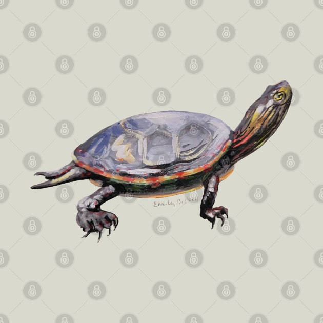 Painted Turtle painting by EmilyBickell