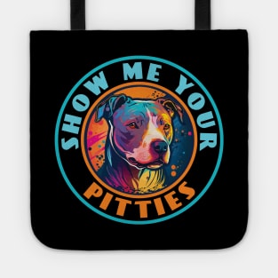 Retro Sunset Pit Bull Tote