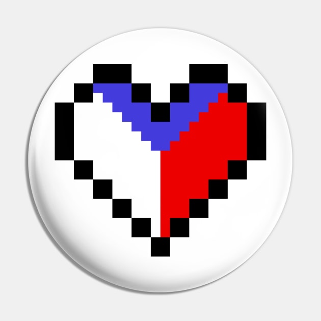 Czech Heart Pin by Molenusaczech