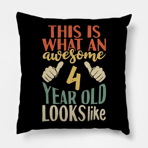 4 year old Pillow by Tesszero