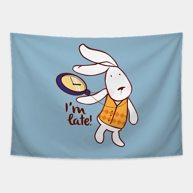 White Rabbit Tapestry by ilaamen